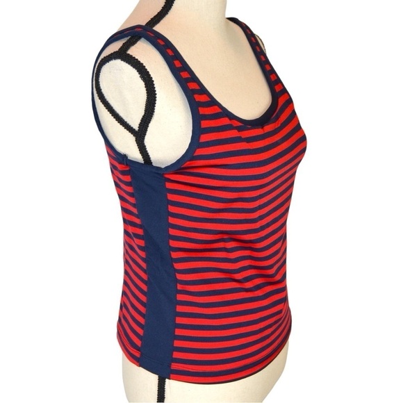 90s Style Athletic Works Striped Workout Tank, Size Large - Picture 1 of 7